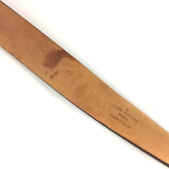 Louis Vuitton Damier Ceinture Brown Leather 80cm Mens Belt /4S2232 - Picture 5 of 7